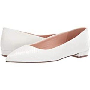 J. Crew Leather Pointy Toe Flat in Python